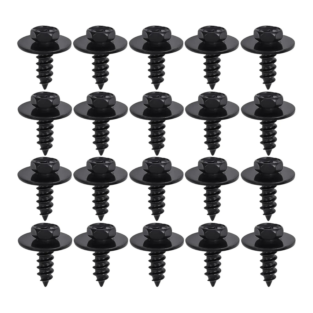 M6*16 Hex Flange Self-Tapping Screws for Toyota Honda Ford Car Bumper Fender Mudguard Carbon Steel Screws Fastener Auto Parts