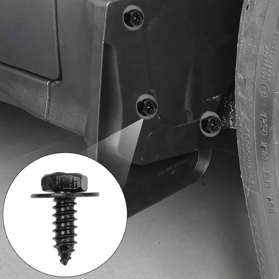 M6*16 Hex Flange Self-Tapping Screws for Toyota Honda Ford Car Bumper Fender Mudguard Carbon Steel Screws Fastener Auto Parts