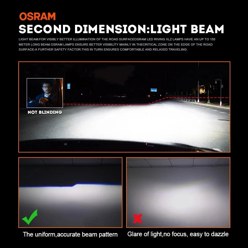 OSRAM Original Auto H7 H4 Led Car Headlight Bulbs 9012 HIR2 Lamp HB2 9003 H1 9005 9006 HB4 HB3 H11 H8 Fog Lights 6000K White 12V