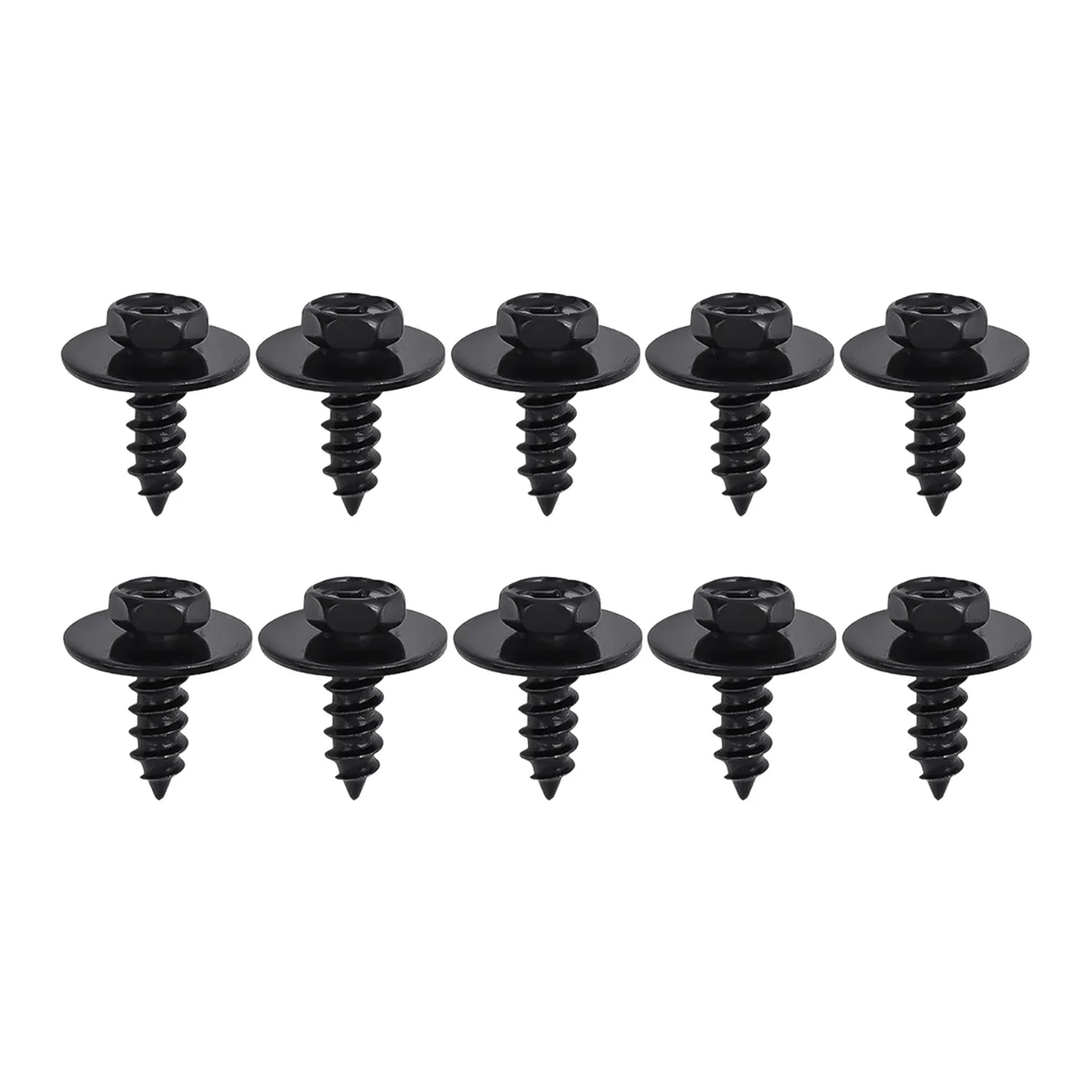 M6*16 Hex Flange Self-Tapping Screws for Toyota Honda Ford Car Bumper Fender Mudguard Carbon Steel Screws Fastener Auto Parts