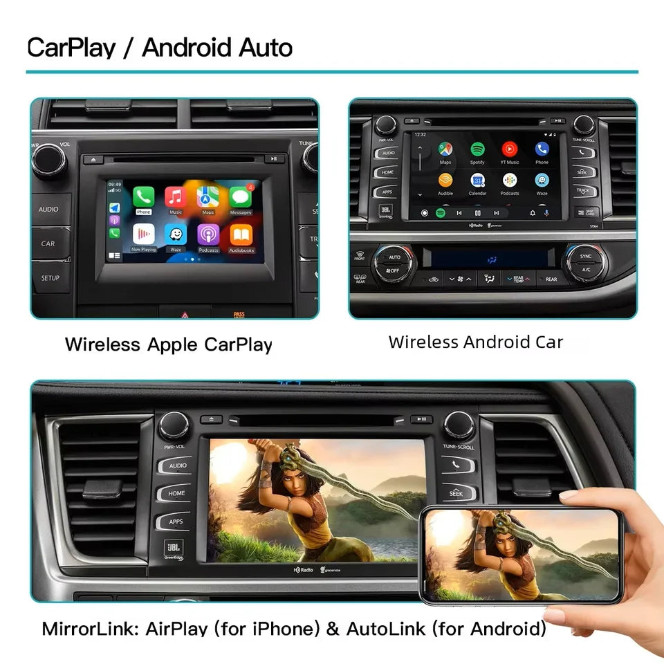 AUTOABC 2025 Wireless Carplay For Toyota Auris C-HR  2014-2018 with Android Auto Mirror Link AirPlay Functions